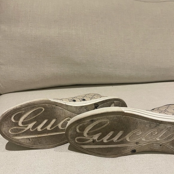 High top Gucci Sneaker in Light Brown - Picture 5 of 8